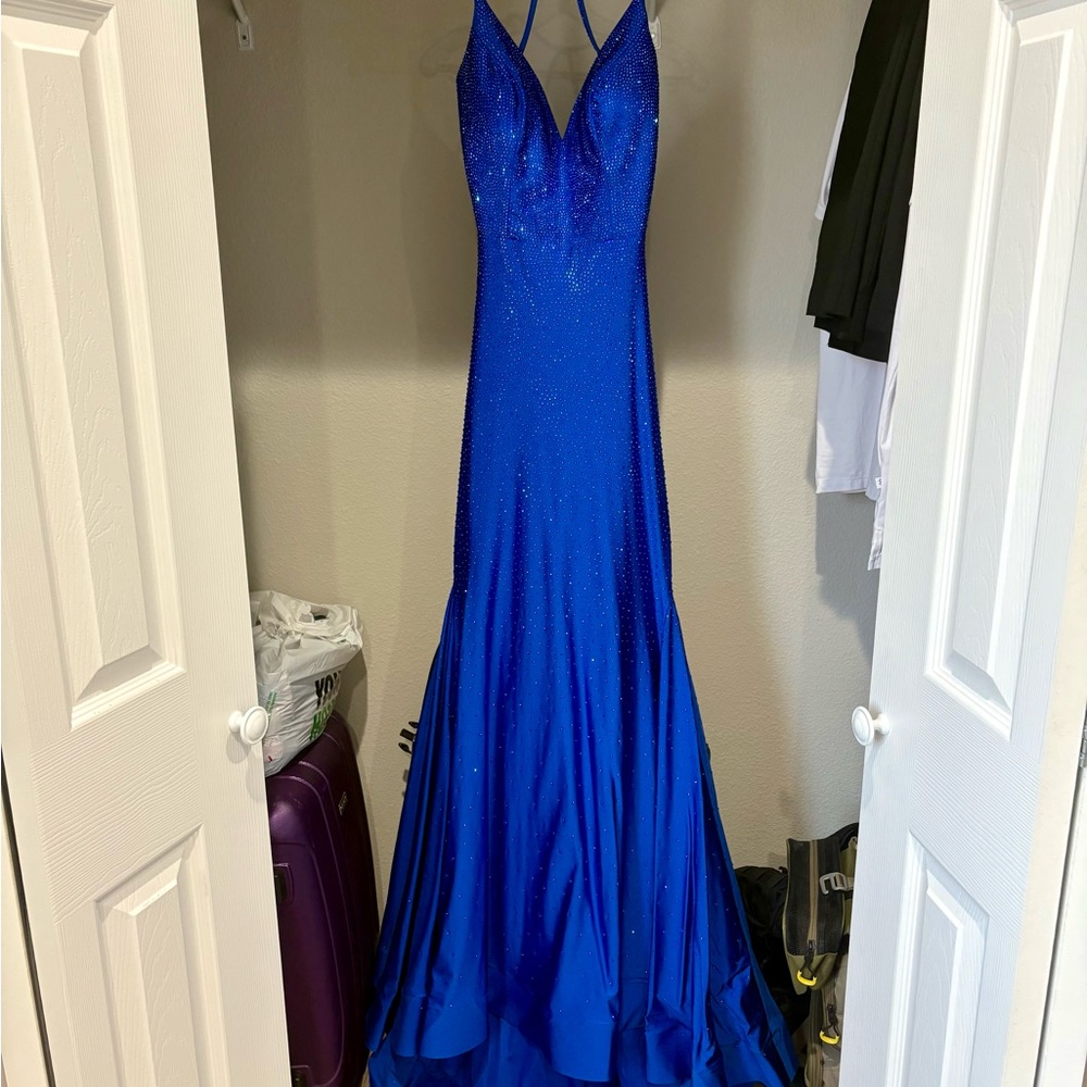 Ellie Wilde Royal Blue Prom Dress